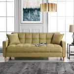 Amazon.com: Modern Linen Fabric Tufted Small Space Living Room Sofa