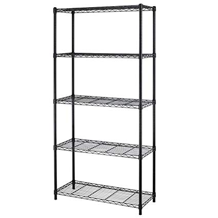 Amazon.com: 5-shelf Home-style Black Steel Wire Shelving 36 By 14 By