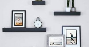 Amazon.com: Ballucci Modern Ledge Wall Shelves, Set of 4, Black