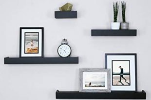 Amazon.com: Ballucci Modern Ledge Wall Shelves, Set of 4, Black