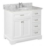 Aria 36-inch Bathroom Vanity (Carrara/White): Includes a White