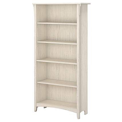 Amazon.com: Bush Furniture Salinas 5 Shelf Bookcase in Antique White