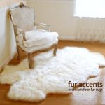 3x5 Thick White Faux Fur Sheepskin Rug Quatro New by Fur Accents