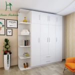 Louis Fashion Simple Modern Economy Bedroom, Wooden Four Big White