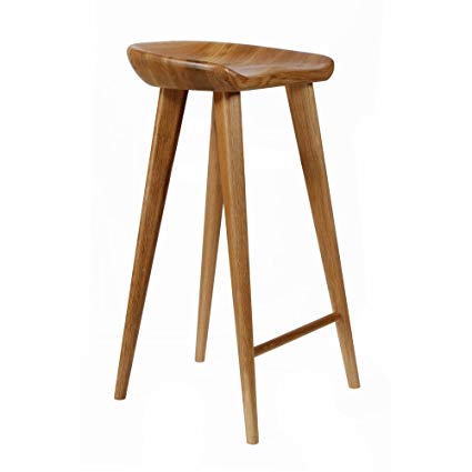 Amazon.com: Set of 4 Tractor Contemporary Carved Wood Barstool