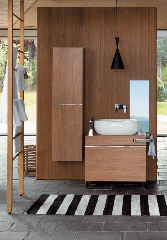 wood bathroom cabinets Archives - DigsDigs