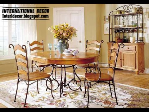 indoor wrought iron dining room sets - YouTube