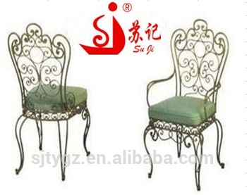 Classical Indoor Wrought Iron Chairs Included Cushion - Buy Iron