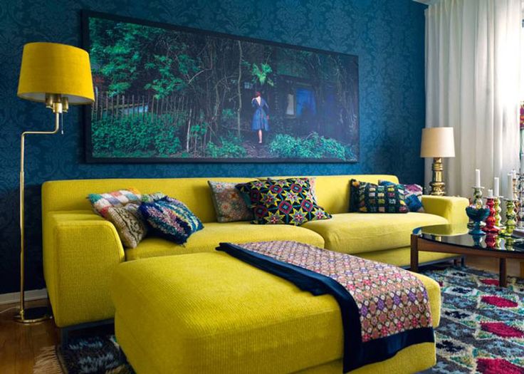 How To Design With And Around A Yellow Living Room Sofa