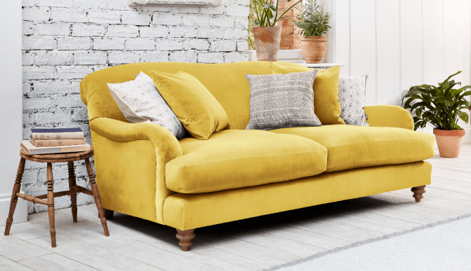 Summer season with a yellow sofa | Darlings of Chelsea