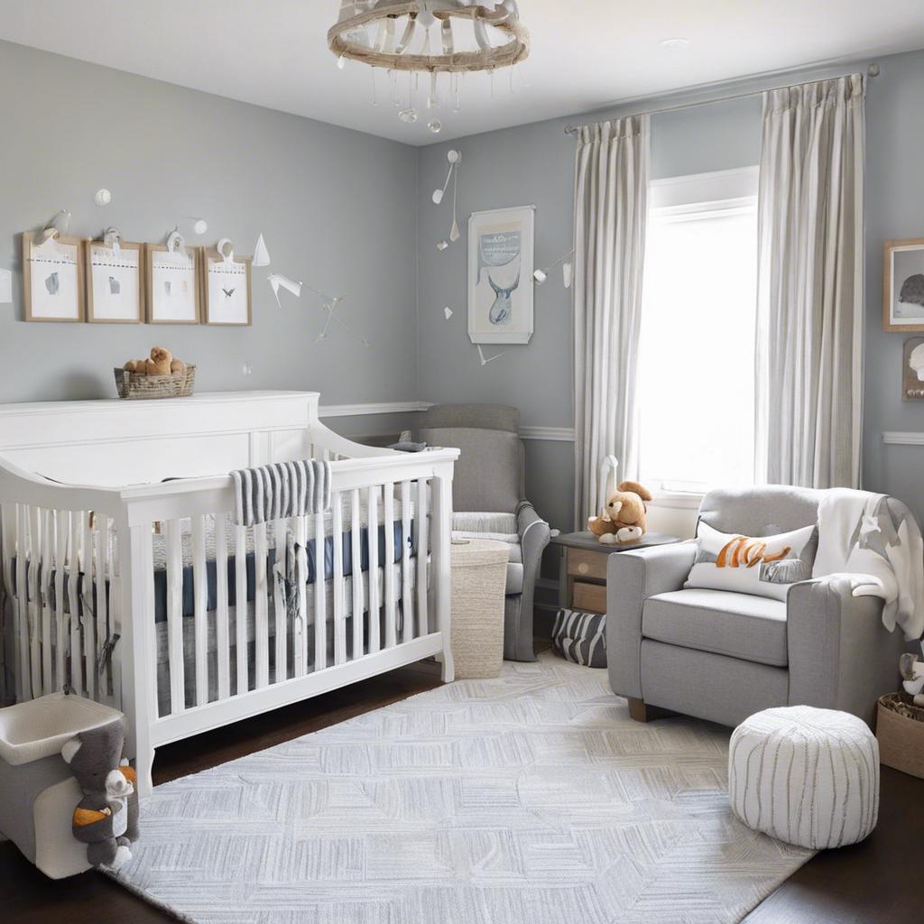 Modern Monochrome Design for Baby ‌Boy's Room