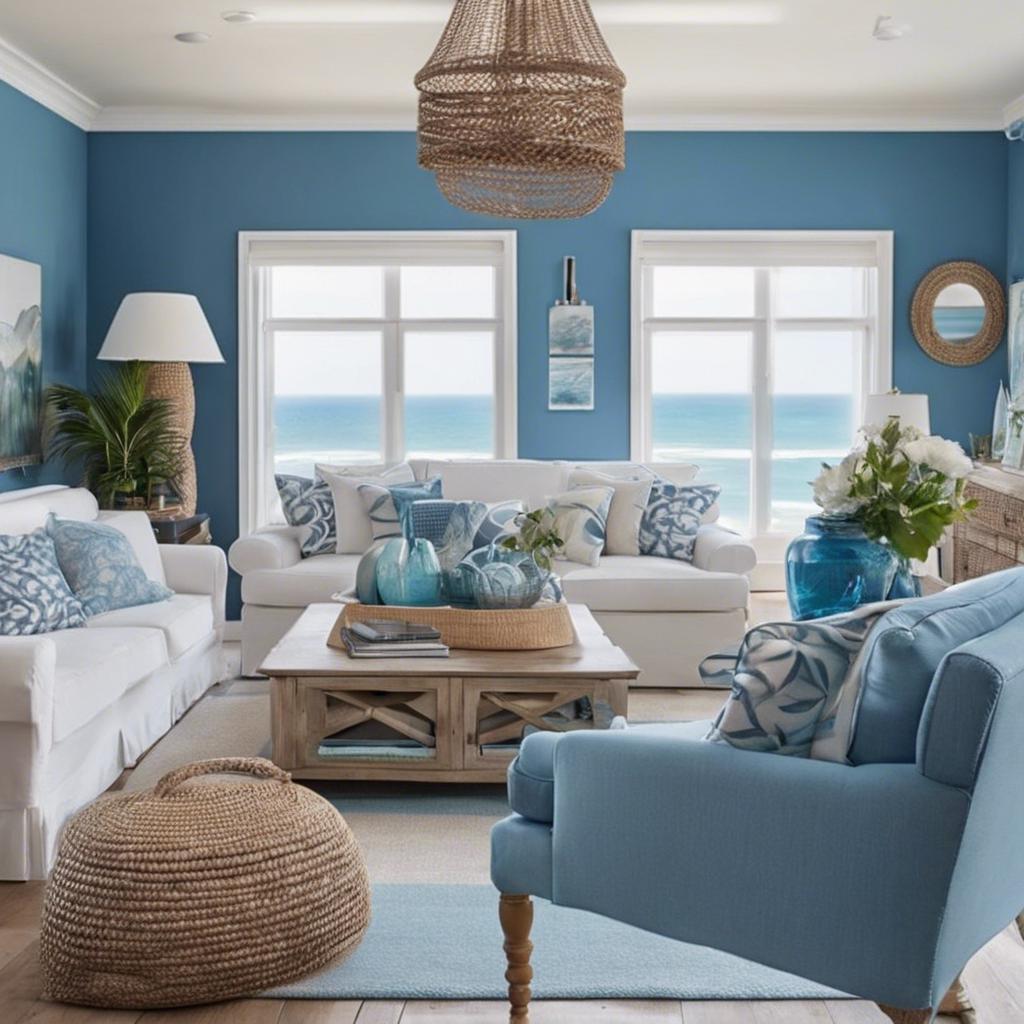 Creating ‌a Coastal Vibe with Blue Living Room Decor