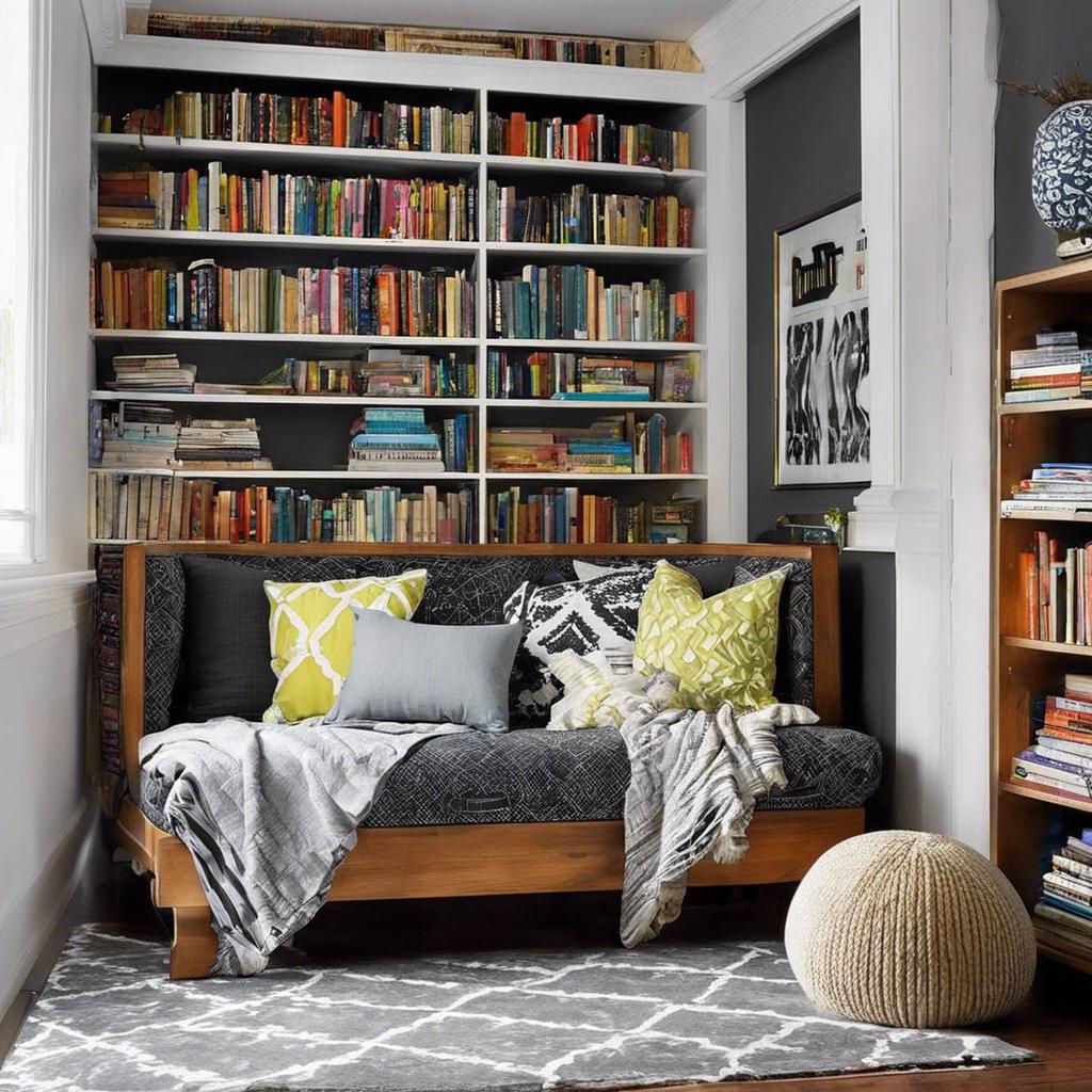 Cozy Corner⁣ Bookshelf Hideaway