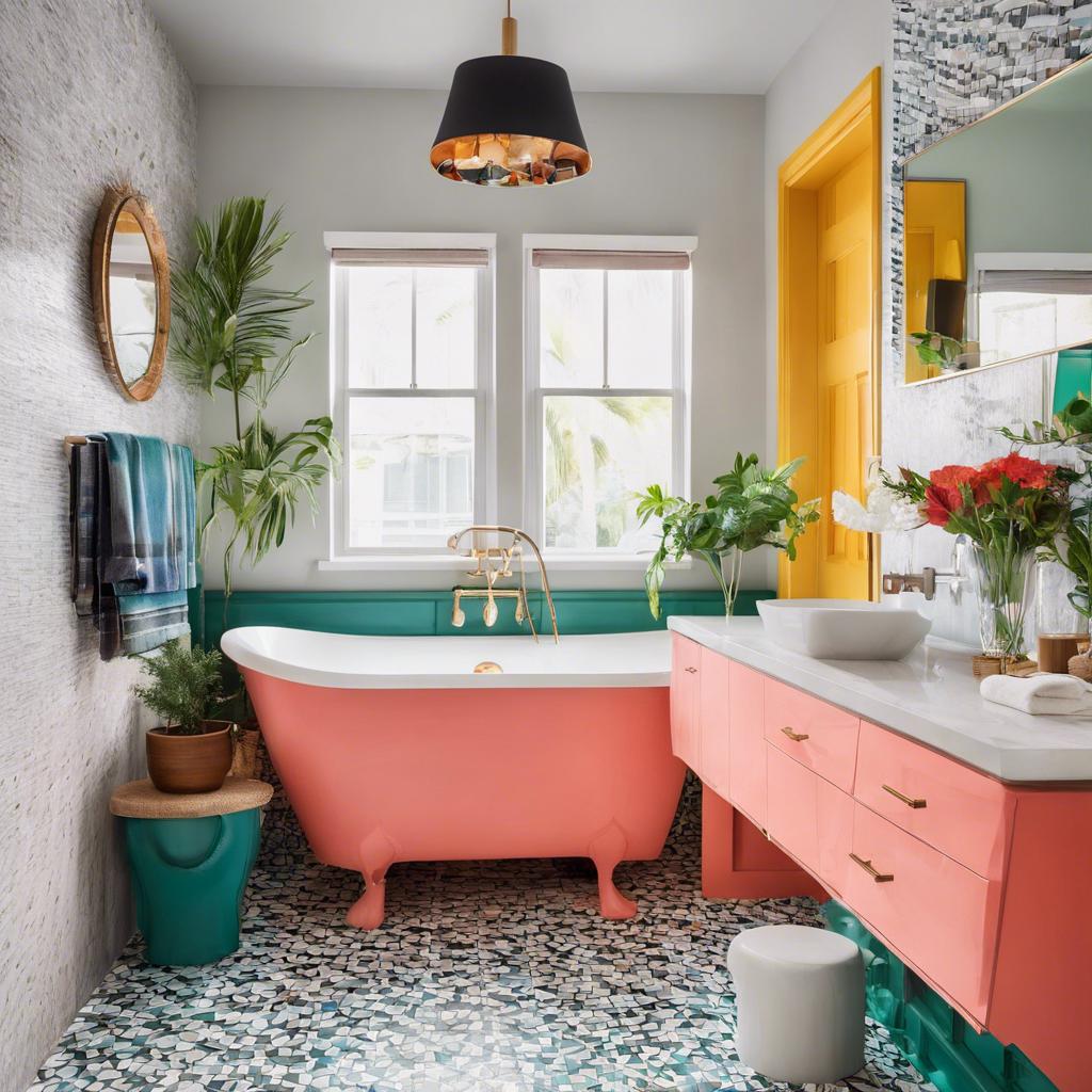 Vibrant Oasis: The Charm of a Small Colorful Powder Room