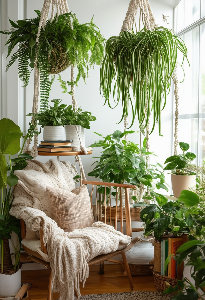 Green Oasis: Plant-filled Reading Nook Ideas