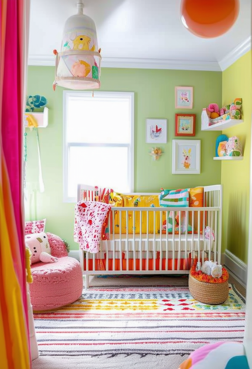 Vibrant Visions: A Tiny Delight in Small Colorful Nursery Design