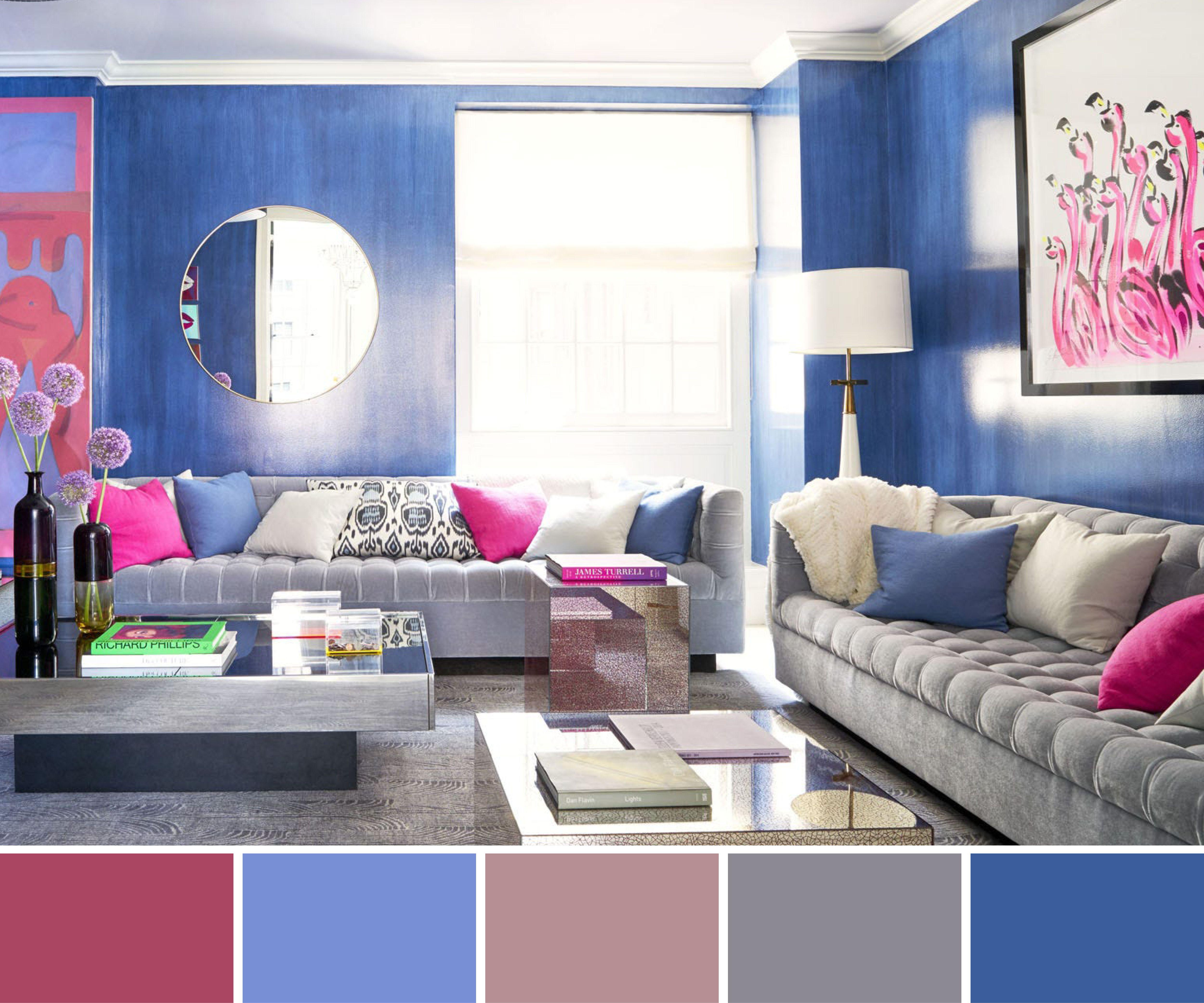 Layer different shades of ⁤blue for a cohesive blue living room