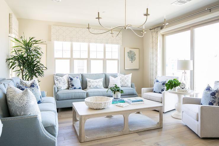 Light blue living room furniture brightens up⁣ your ⁤space