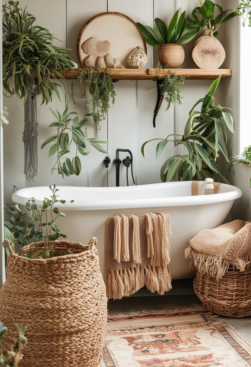 24 Inspiring Ideas to Create Your Dream Boho Bathroom