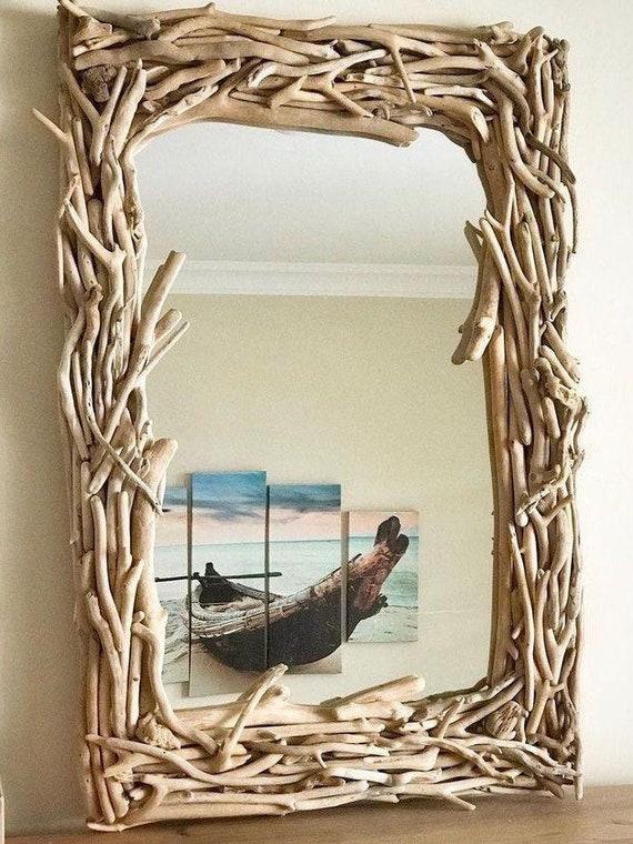 Driftwood mirrors that ​bring nature into⁣ your boho bathroom