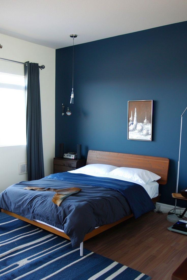 Create⁤ a focal point⁣ with a bold⁣ blue accent wall