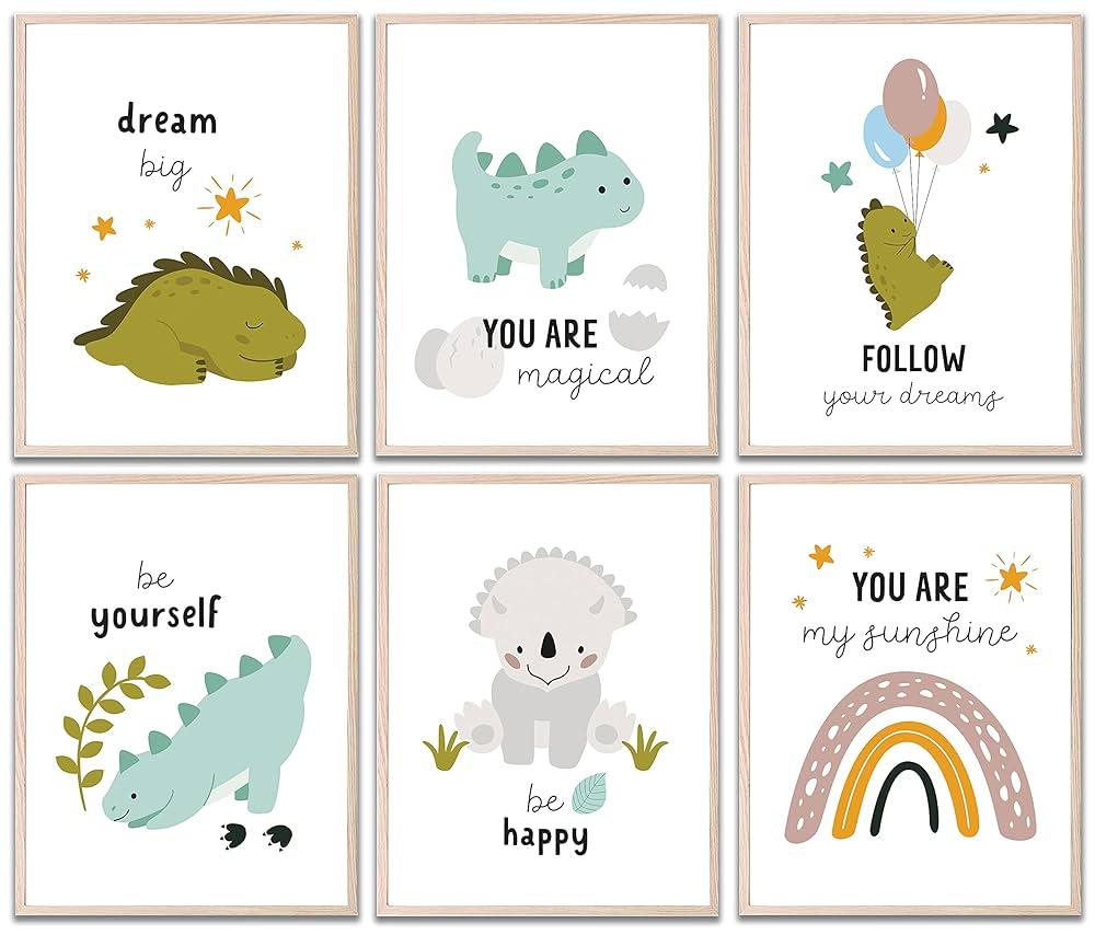 Happy‍ Dinosaurs: Fun dinosaur decor for a playful, prehistoric nursery