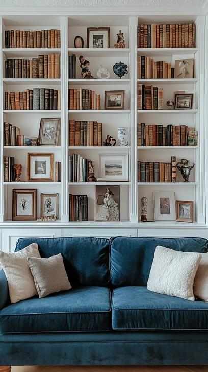 Create a cozy reading nook in your‍ blue living room