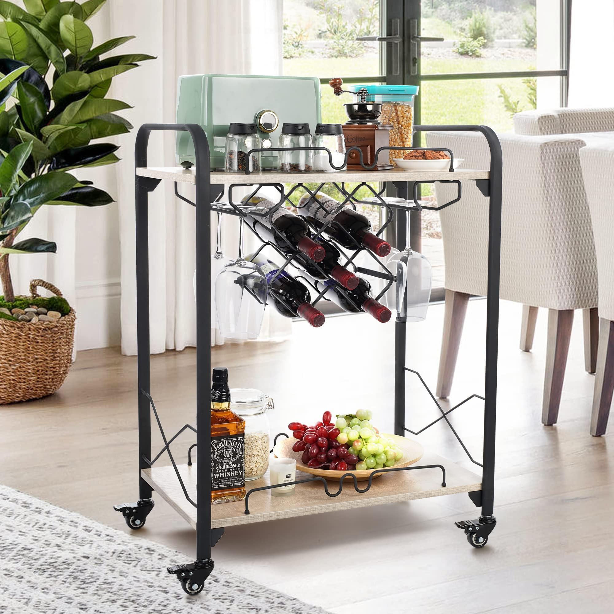 3) Install a Compact Bar Cart for ⁢Entertaining