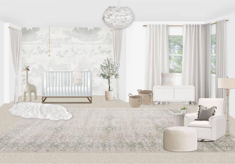 Dreamy ‍Clouds Nursery: Soft pastels create a serene sky for sweet slumber