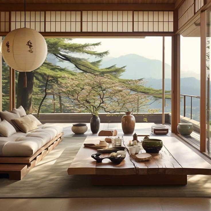 Japanese Zen Living Room: Create tranquility with minimalist décor and natural materials