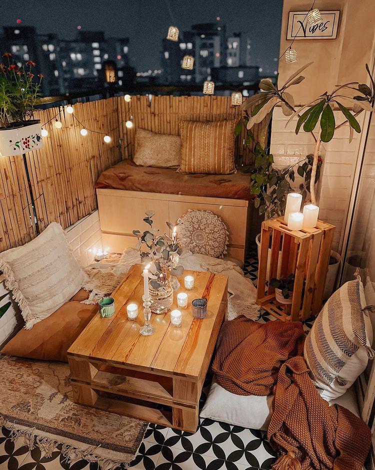 Personalize with DIY décor to make your small balcony unique