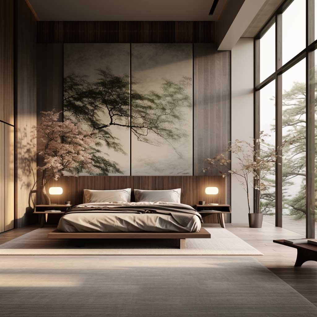 Zen‌ bedroom: Minimal decor and natural materials promote ‌peace and relaxation