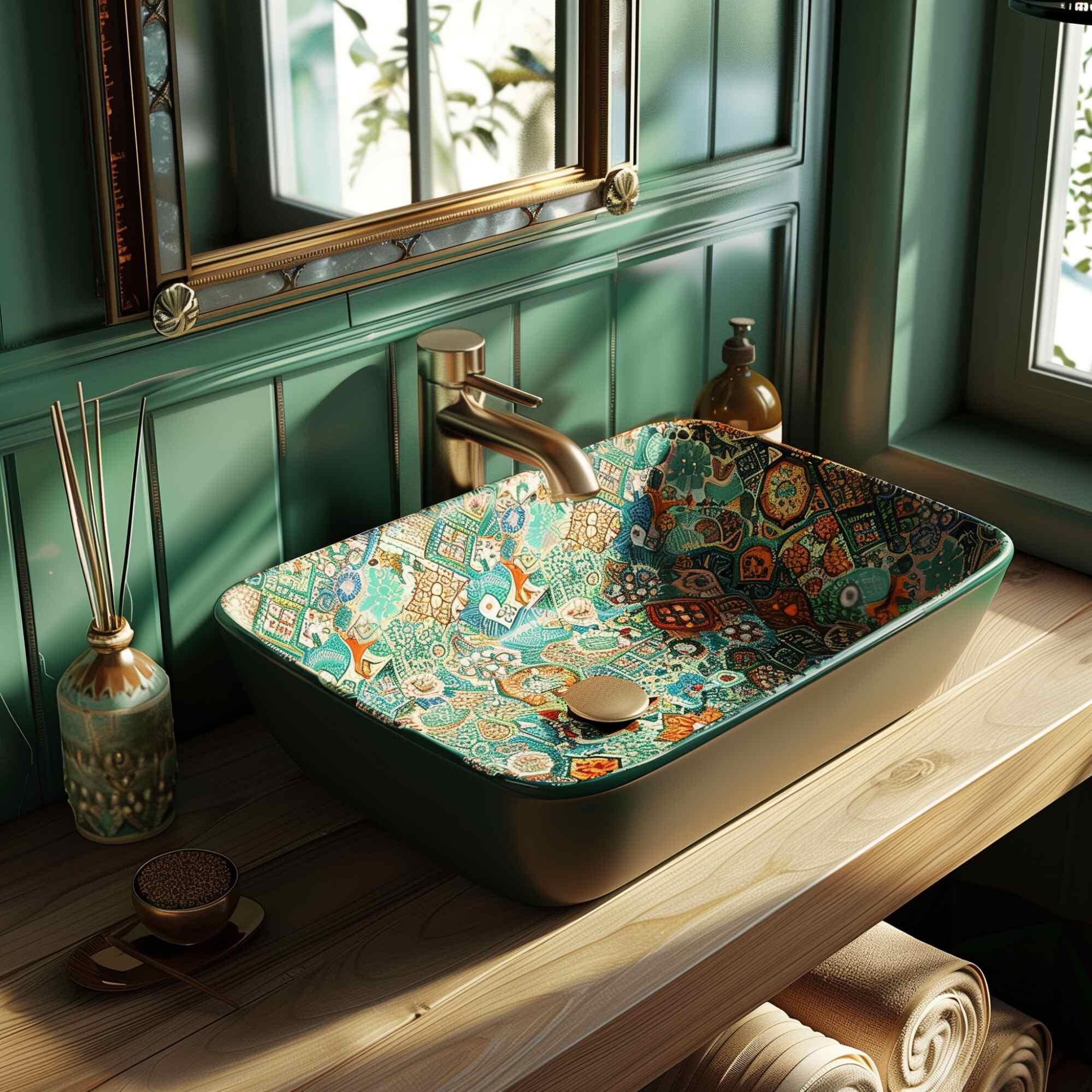 Add ‍gemstone accents ​for a touch of‍ luxury in your boho bathroom