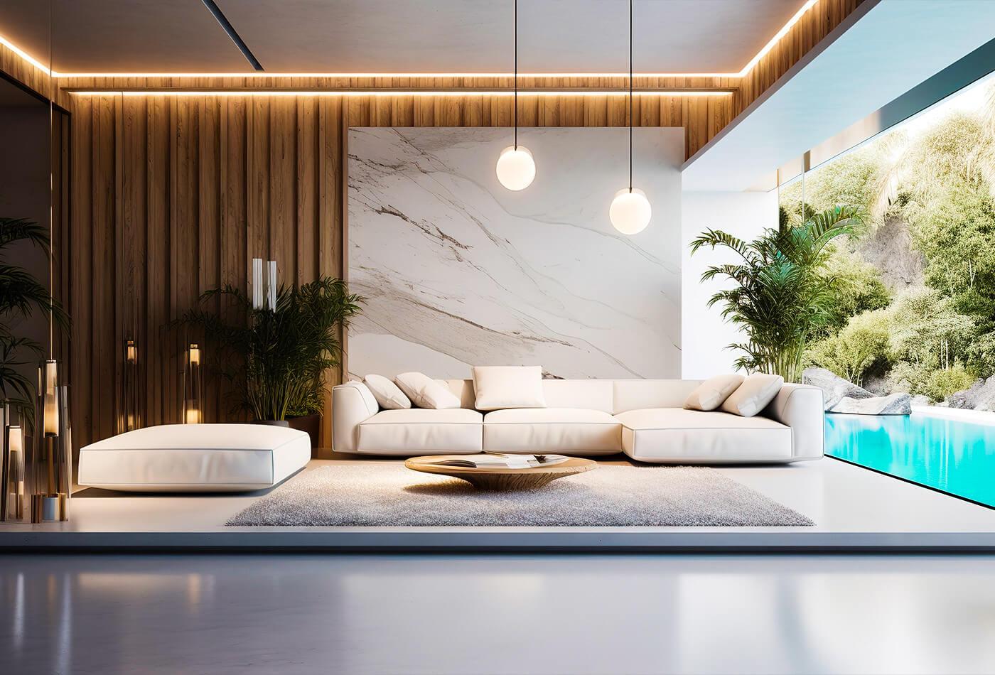 Zen Living Room: Create a tranquil space with natural elements​ and minimal decor