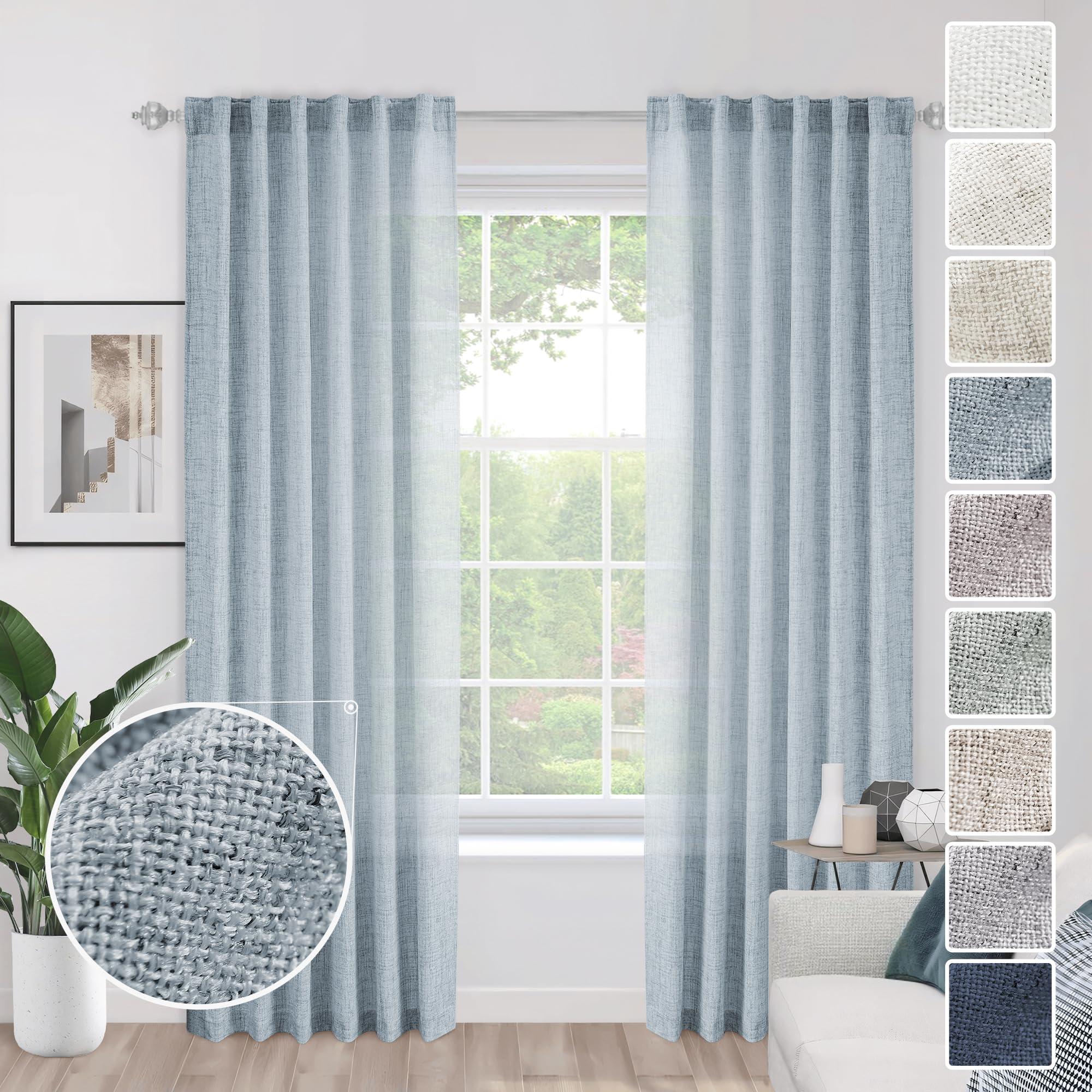 Delicate blue curtains ‍can filter ⁣natural light beautifully