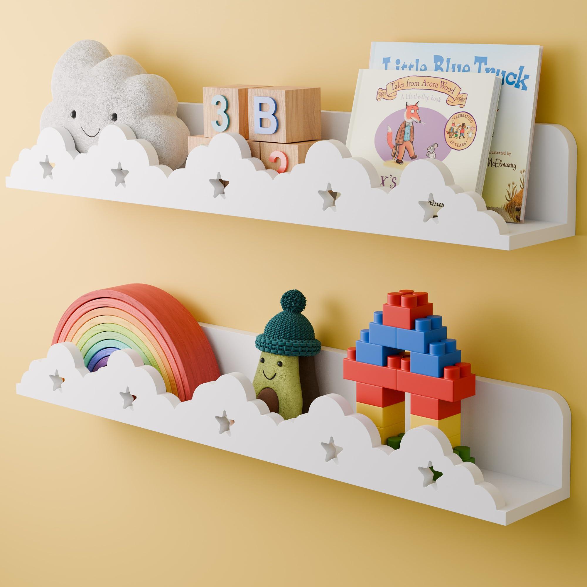 Incorporate floating ⁢shelves to display toys⁣ in⁢ your small nursery