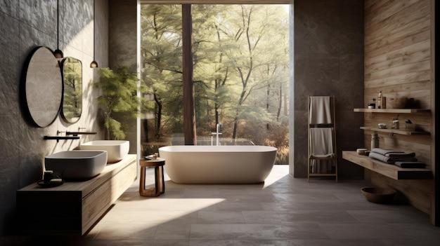 Large windows⁤ to invite stunning views into your⁢ Chalet Bathroom