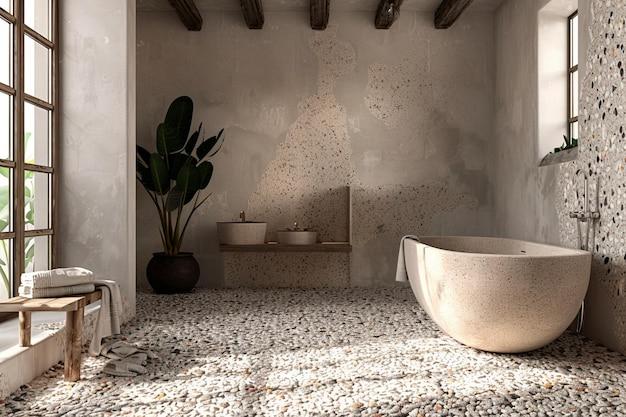 Select earthy ceramic tiles for an ‍inviting boho bathroom design