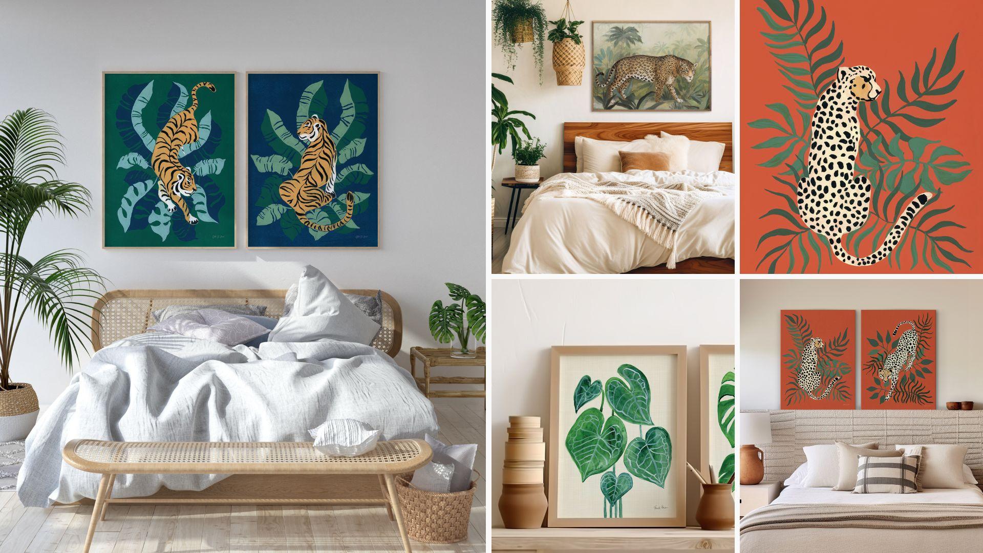 Bedroom Trend: Bold Wall Art - Create ​a focal point ​with ‍oversized artwork or vibrant prints