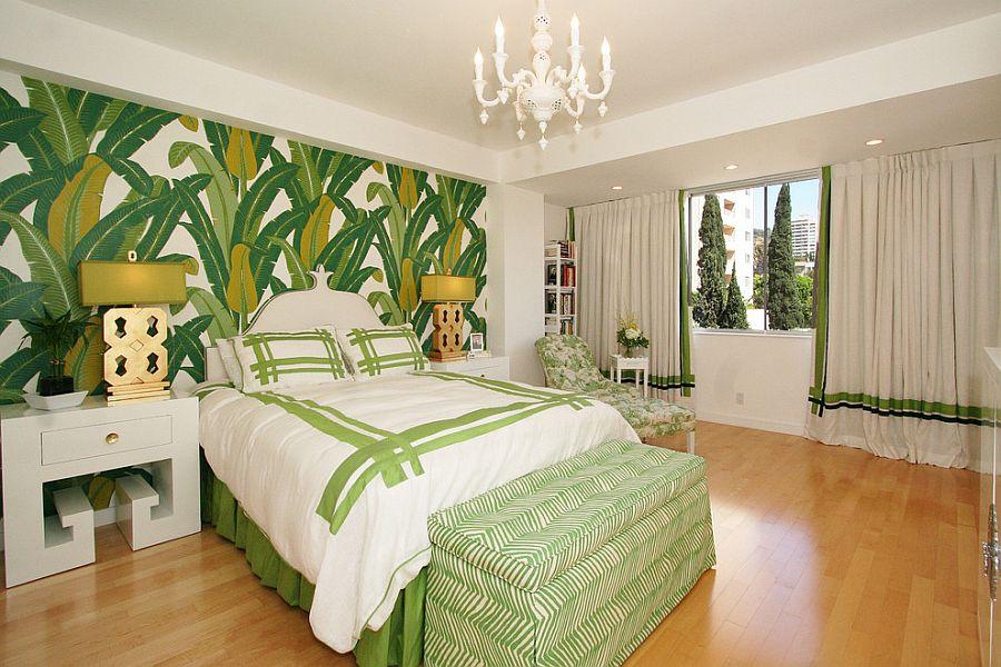 Tropical Bedroom: Bring the outside in⁤ with bold patterns and ⁤greenery