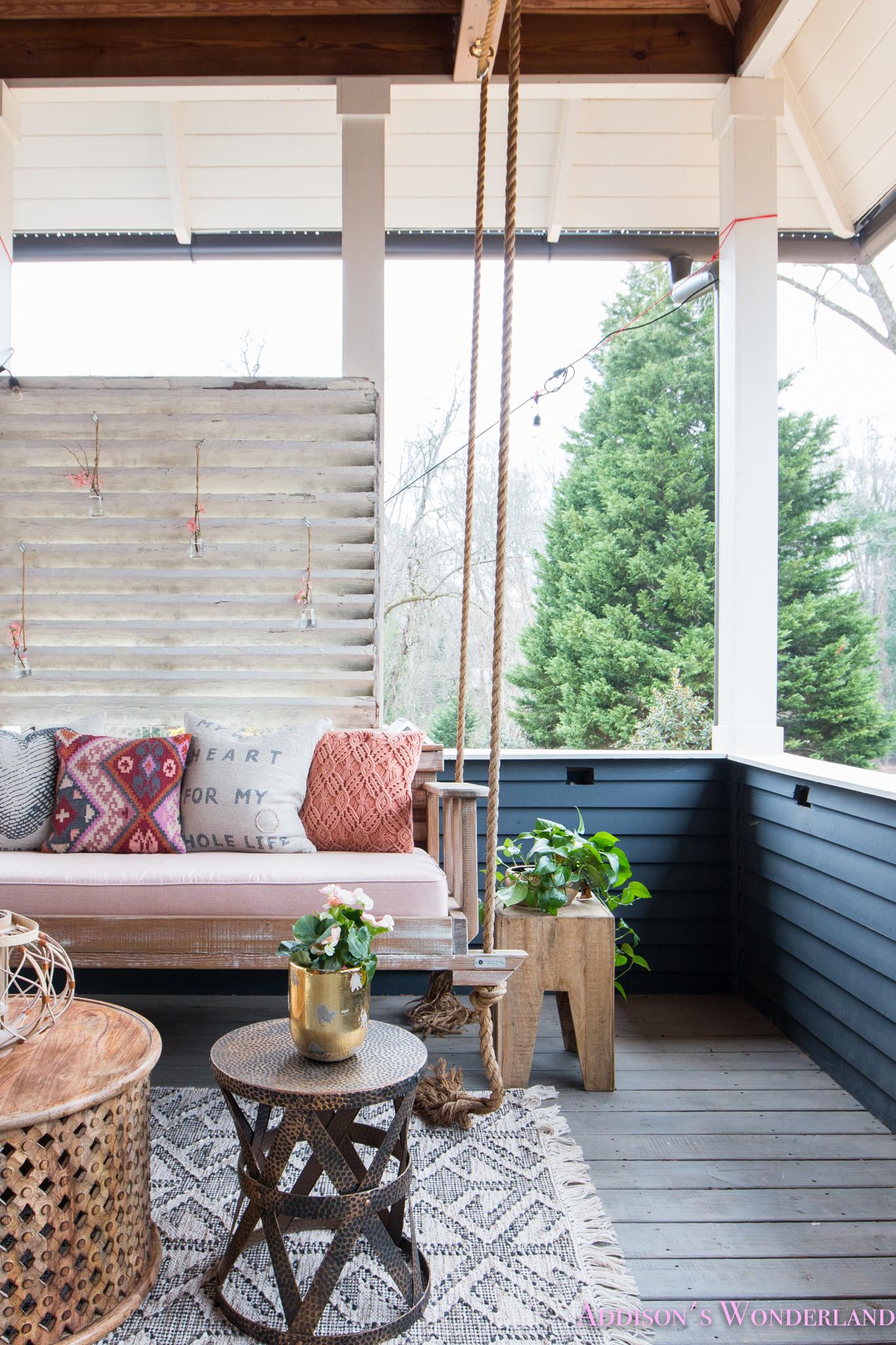 Add a daybed for ultimate lounging on your screened porch