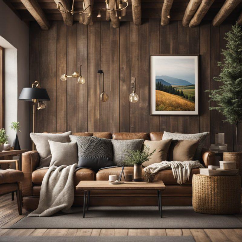 Warm woods add charm and coziness to your ‍living room environment