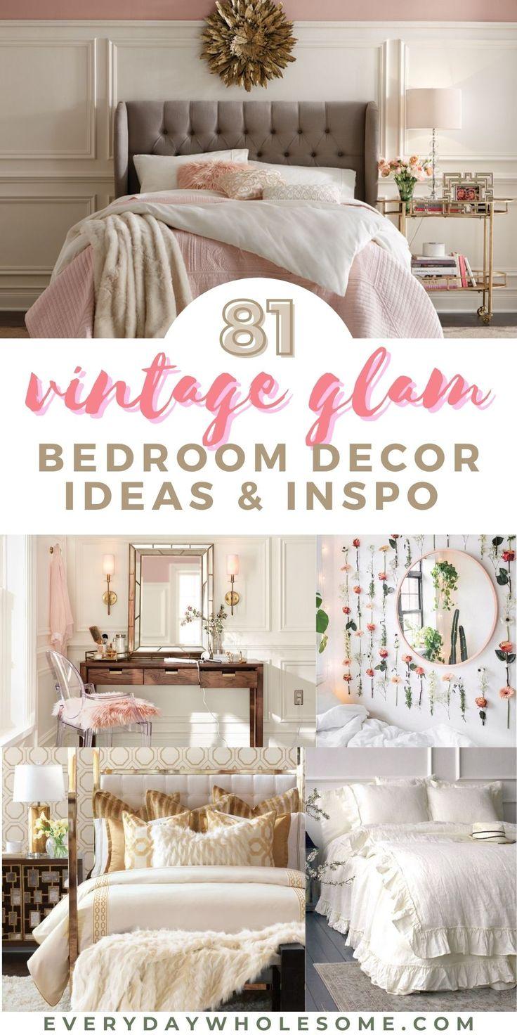 Vintage Glam Bedroom: Merge glamour with vintage finds for a chic‍ retreat