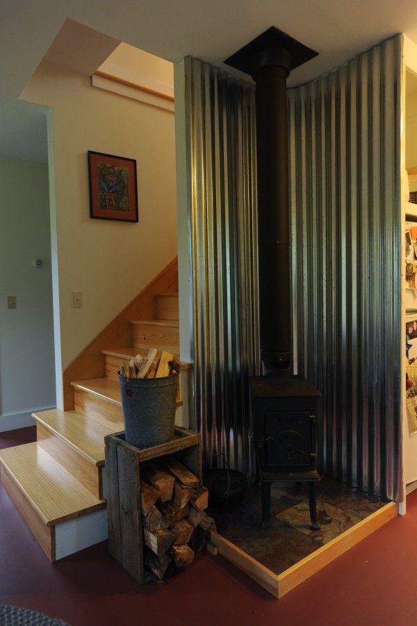 Wood-burning stoves bring warmth to your ‌Chalet ‌Bathroom atmosphere