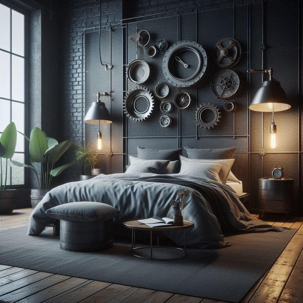 Industrial Bedroom: Merge raw materials and modern aesthetics for‌ a unique ⁣vibe