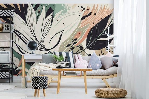 Use a bold, ‍patterned wallpaper to create‌ a statement wall in your Boho Living ‍Room