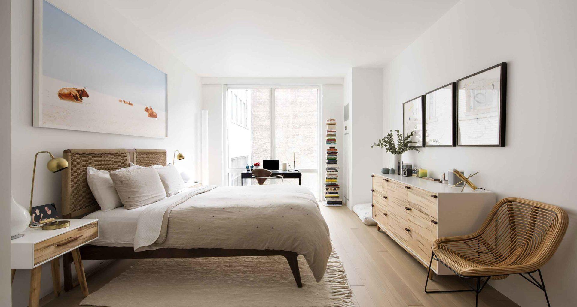 Urban Chic Bedroom merging comfort with city-inspired decor