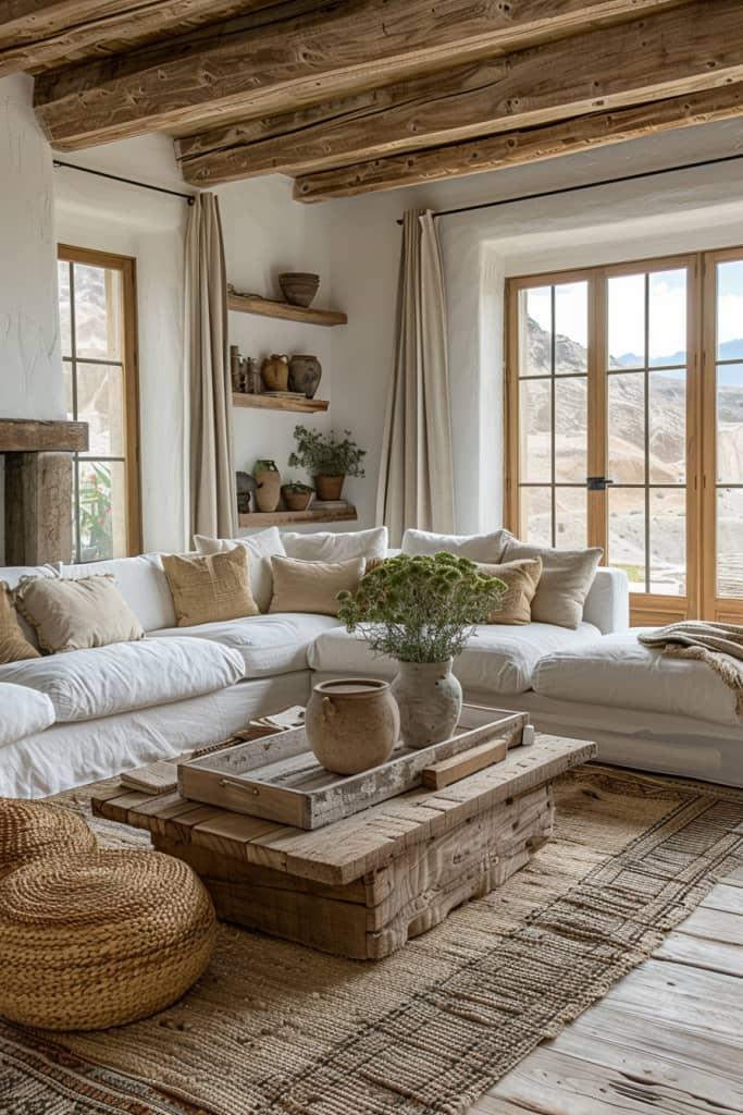 Select natural​ wood furniture for an organic feel in‍ your Boho⁢ Living Room