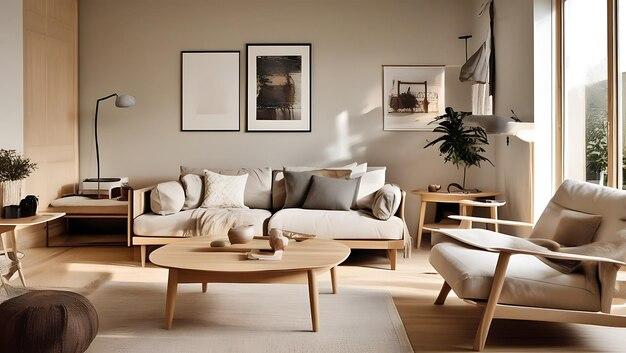 Scandinavian Living ‍Room: Light woods and neutral tones for ⁤a serene ​ambiance