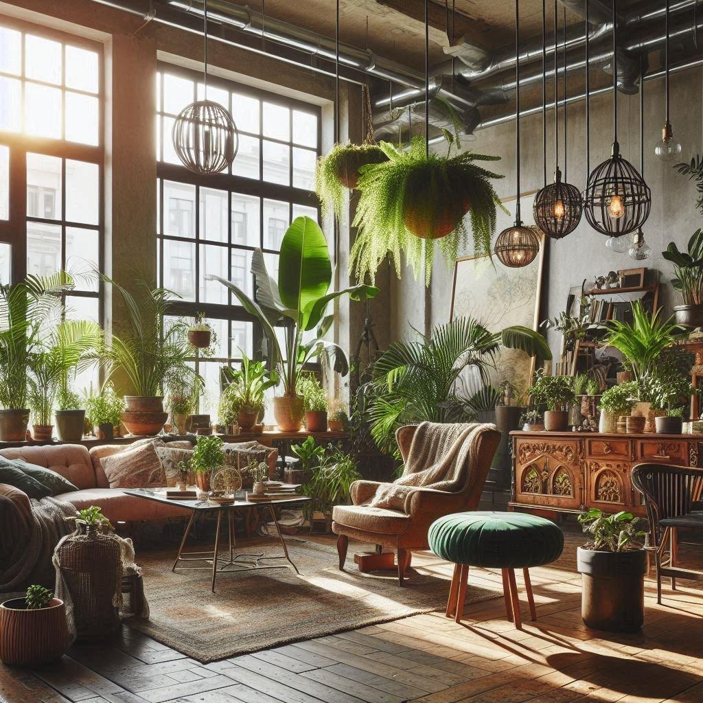 Bring ⁤in nature with indoor ‌plants for a fresh touch in your eclectic living room